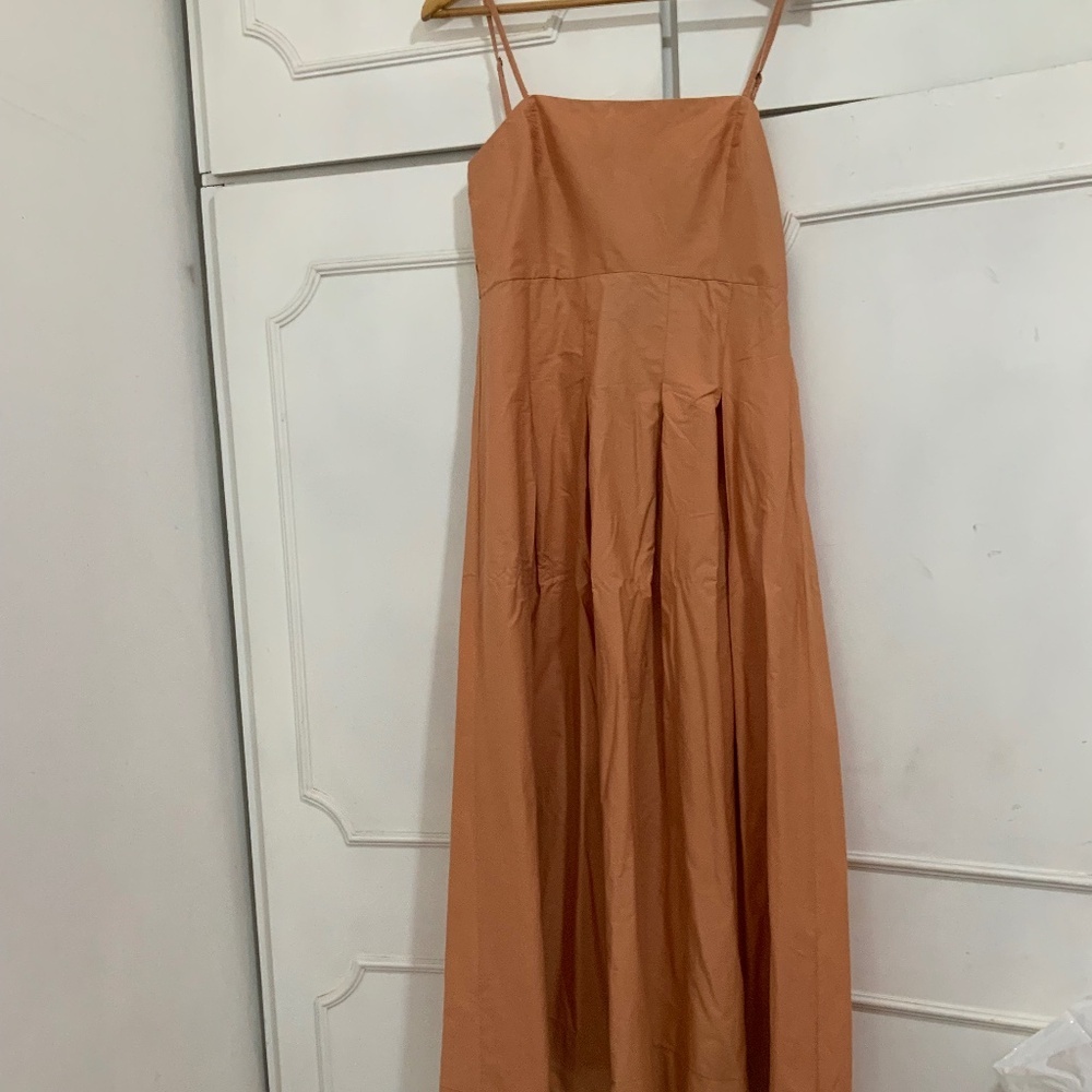 Farm Rio Maxi Dress – Size L (G) – Nude/Peach Tone
